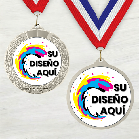 Medalla de Metal Personalizada de 2.5" con Cinta MDL752